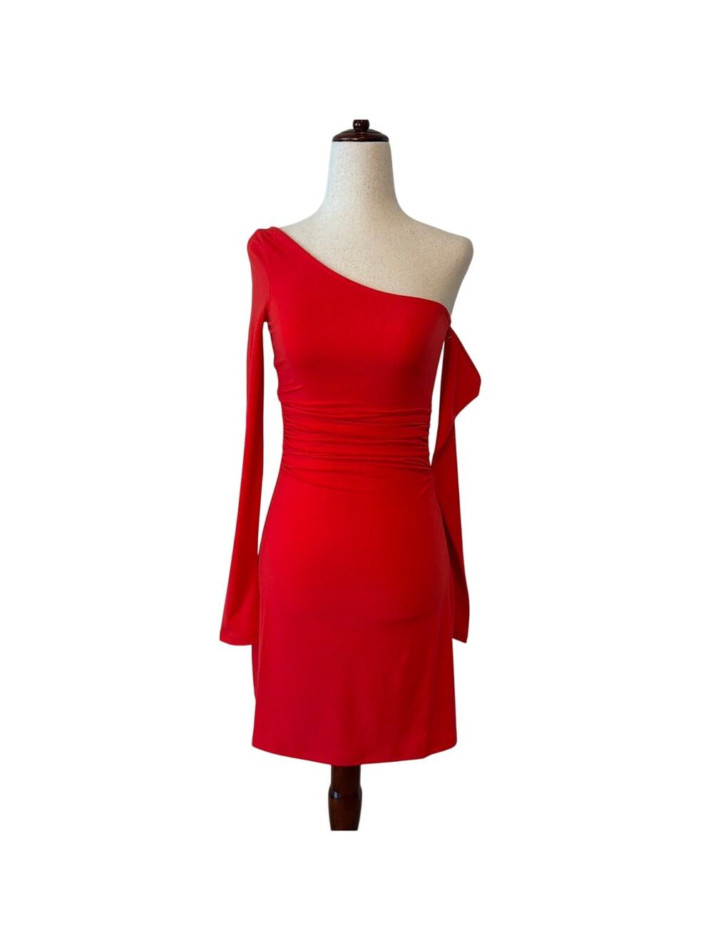WeWoreWhat Red One-Shoulder Mini Dress, Size XS